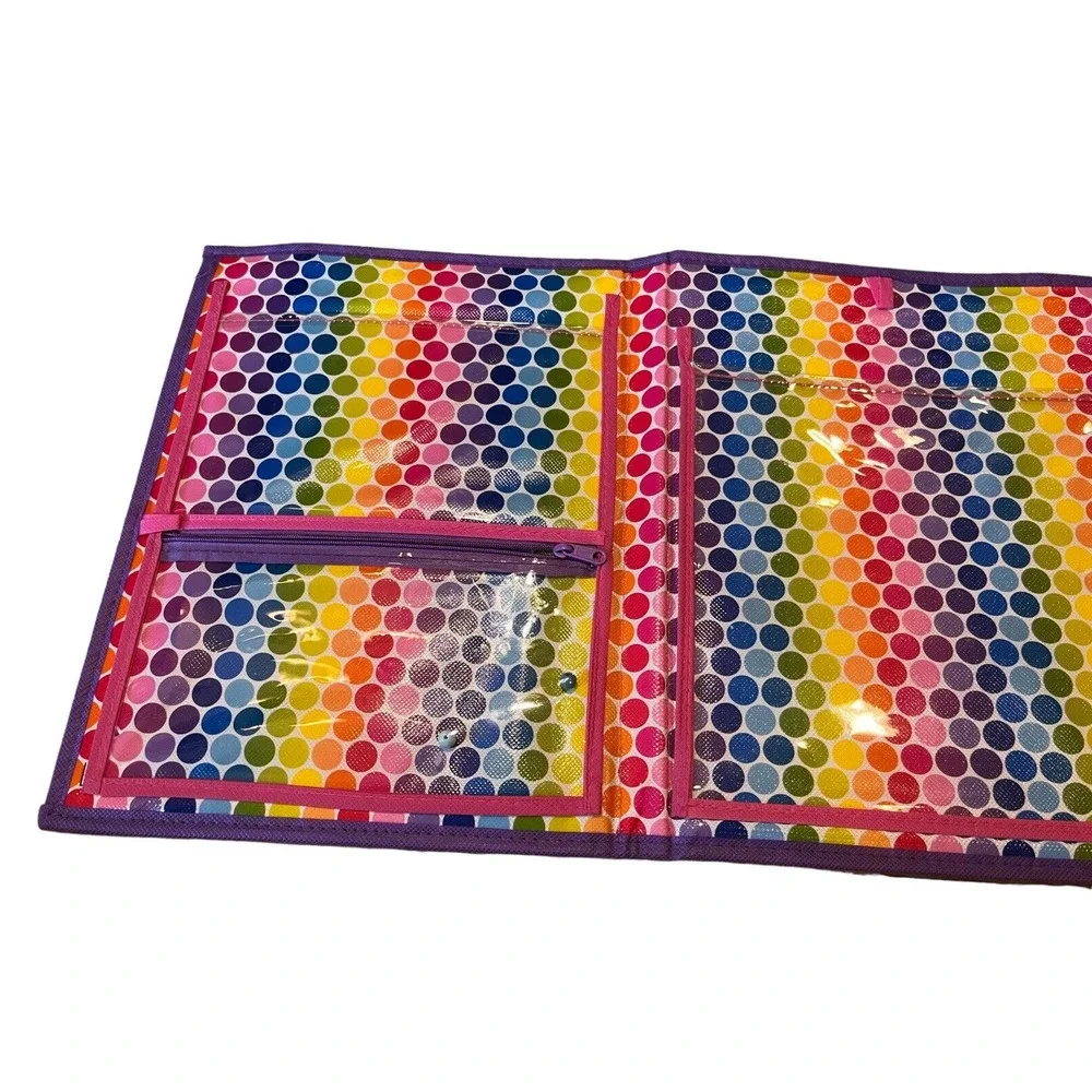 2016 Lisa Frank Unicorn Trifold Portfolio School Binder Folder 10x13
